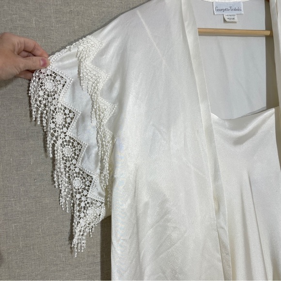 Georgette Trabolski Fringed Robe & Chemise Slip Set - Picture 2 of 16